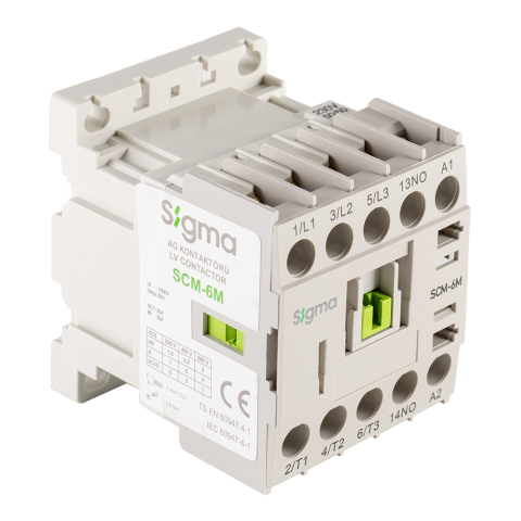 SCM-9M 4 kW 9A 230V A.G. MİNİ KONTAKTÖR (1NC)
