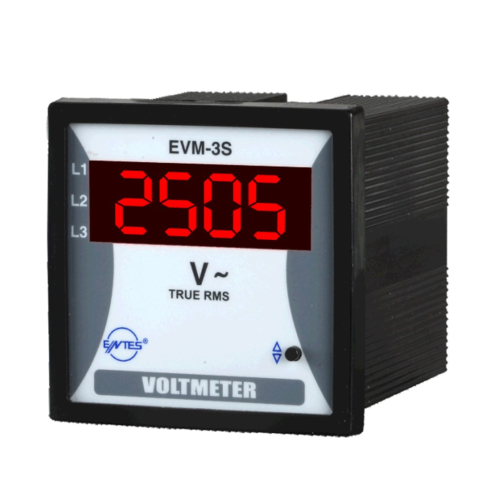 M0028 EVM-3S 72X72 220VAC ELEKTRONİK VOLTMETRE     ENTES