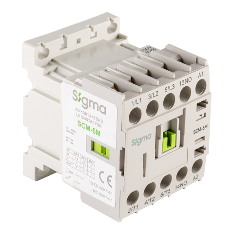 SCM-16M 7.5 kW 16 A 230V AC 1NO mini kontaktör
