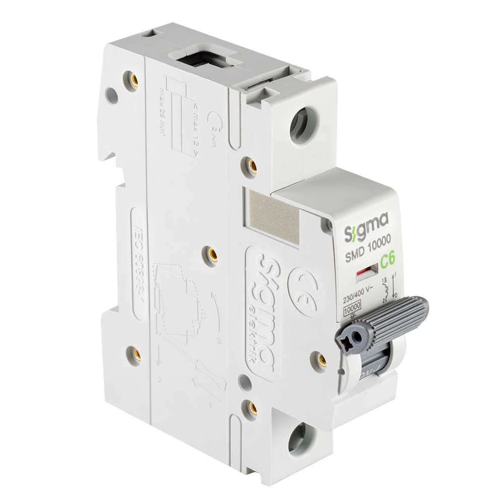 SMD10000 10kA 1P C6 OTOMATİK SİGORTA
