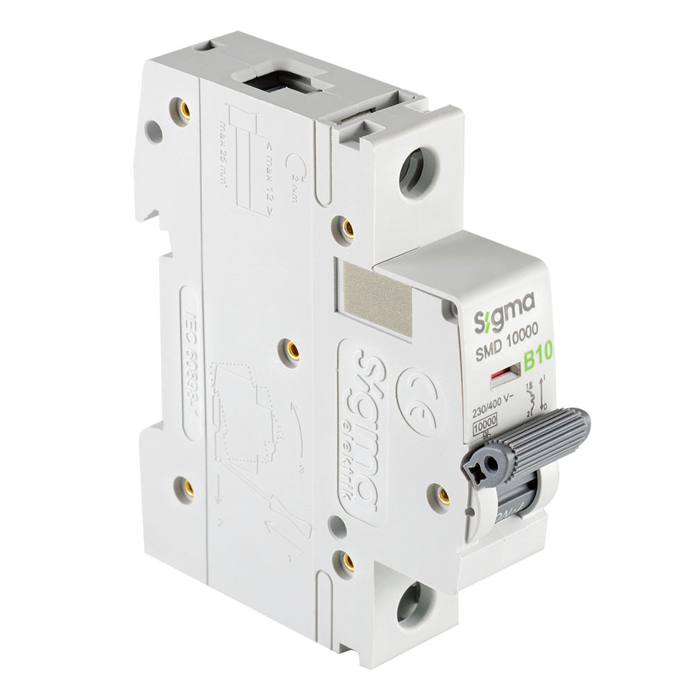 SMD10000 10kA 1P C10 OTOMATİK SİGORTA