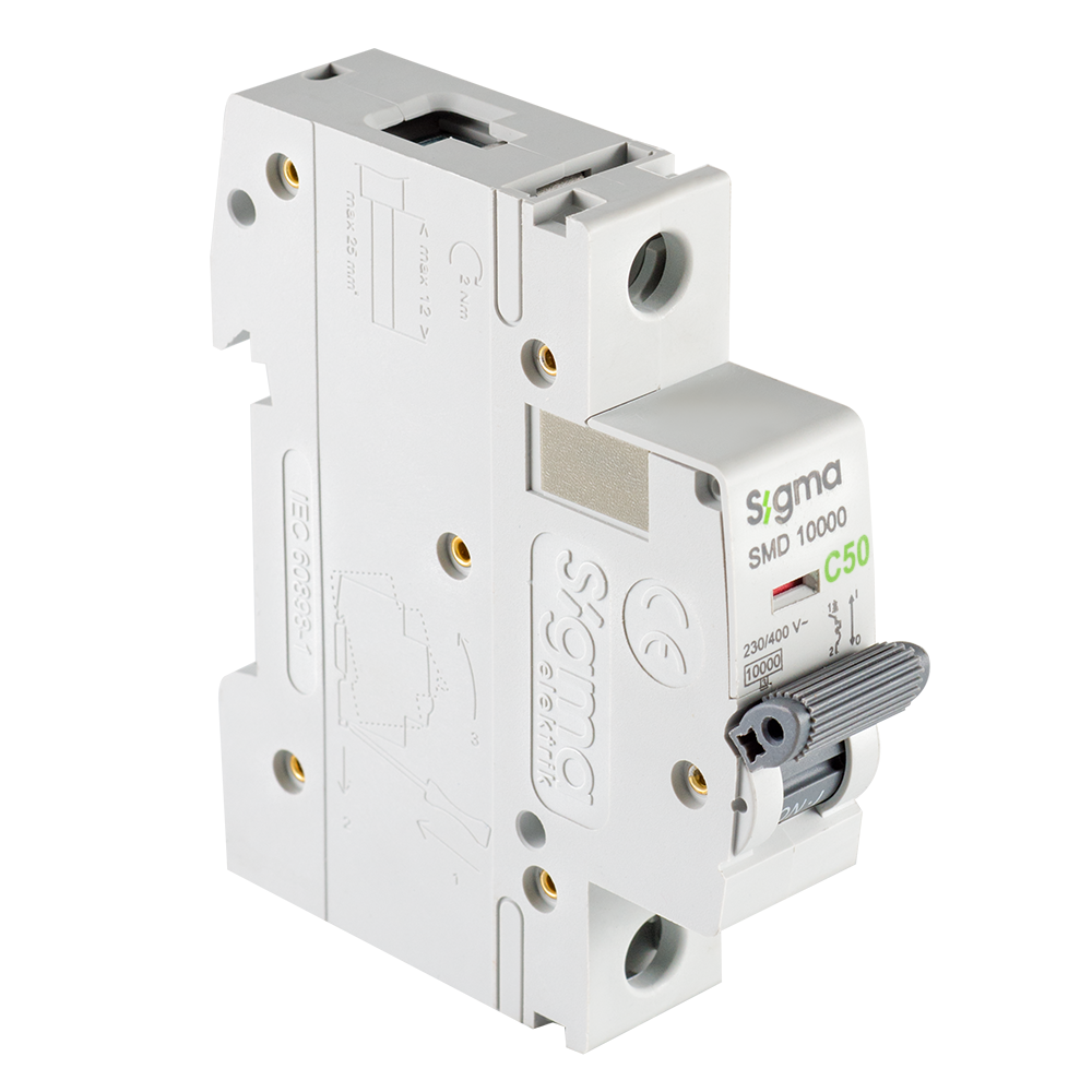 SMD10000 10kA 1P C50 OTOMATİK SİGORTA