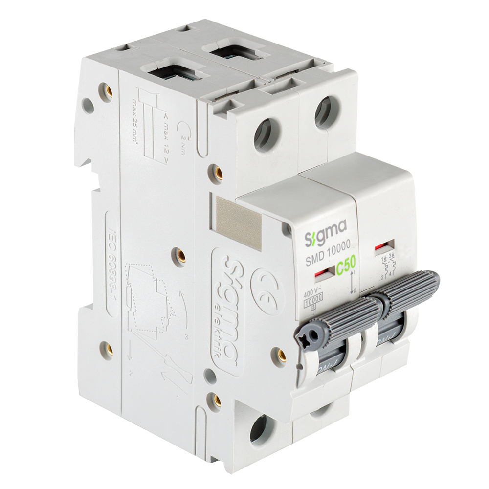 SMD10000 10kA 2P C50  OTOMATİK SİGORTA