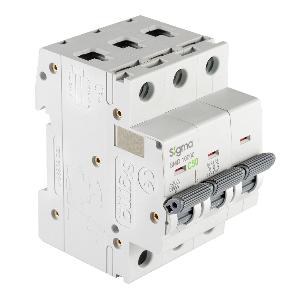 SMD10000 10kA 3P C50 OTOMATİK SİGORTA
