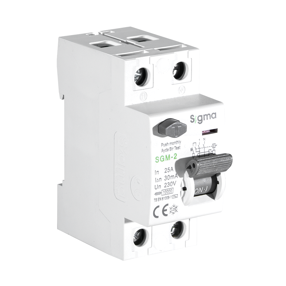 SGM 2P 30mA 10 kA 25A KAÇAK AKIM KORUMA ŞALTERİ