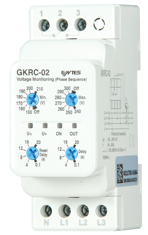 M3952 GKRC-02 GERİLİM KORUMA RÖLESİ     ENTES