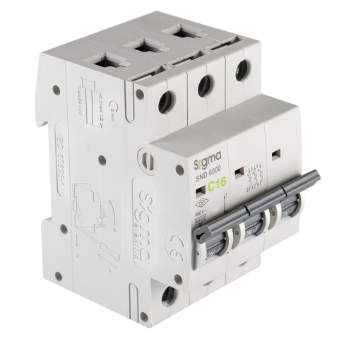 SND6000 6kA 3P C16 OTOMATİK SİGORTA