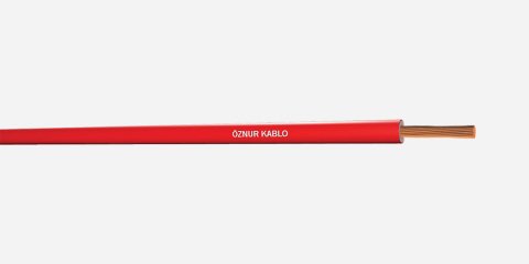 H05Z1-K 6        HF NYAF Kırmızı Kablo - 100 metre