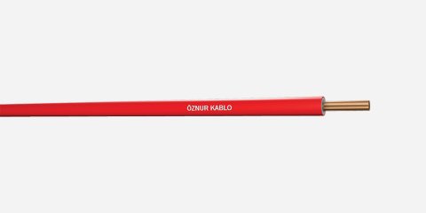 H07V-R 10    NYA  Kırmızı Kablo - 100 metre