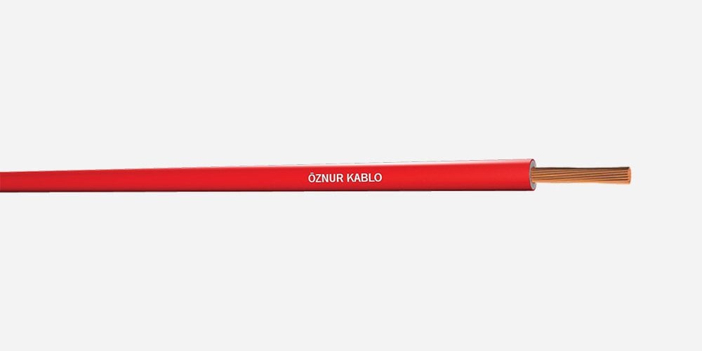 H07V-K 0,75  NYAF  Kırmızı Kablo - 100 metre