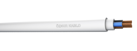 H05VV-F 2X2,5    TTR  Beyaz Kablo - 100 metre