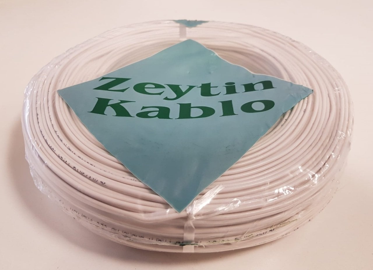 2X0.75 Kordon Kodlu Beyaz  -  100 metre